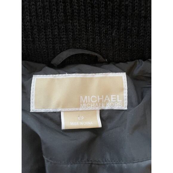 Michael Kors Black Down Filled Faux Fur Hood Size S/P Jacket - Picture 3 of 11